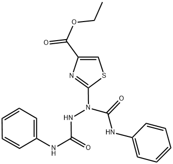 ETHYL 2-[1,2-BIS(ANILINOCARBONYL)HYDRAZINO]-1,3-THIAZOLE-4-CARBOXYLATE Struktur