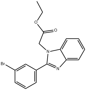 [2-(3-BROMO-PHENYL)-BENZOIMIDAZOL-1-YL]-ACETIC ACID ETHYL ESTER Struktur