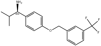 (1R)-2-METHYL-1-(4-([3-(TRIFLUOROMETHYL)PHENYL]METHOXY)PHENYL)PROPYLAMINE Struktur