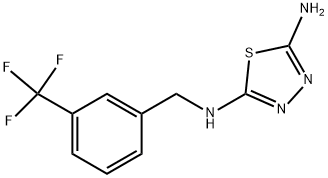 N-[3-(TRIFLUOROMETHYL)BENZYL]-1,3,4-THIADIAZOLE-2,5-DIAMINE Struktur