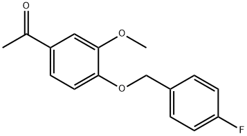 1-(4-[(4-FLUOROBENZYL)OXY]-3-METHOXYPHENYL)ETHANONE Struktur