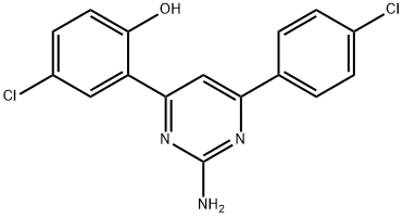 2-(2-AMINO-6-(4-CHLOROPHENYL)PYRIMIDIN-4-YL)-4-CHLOROPHENOL Struktur