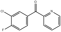 2-(3-CHLORO-4-FLUOROBENZOYL)PYRIDINE Struktur