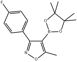 3-(4-FLUORO-PHENYL)-5-METHYL-ISOXAZOLE-4-BORONIC ACID PINACOL ESTER Struktur