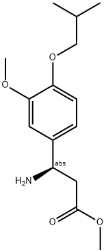 METHYL (3R)-3-AMINO-3-[3-METHOXY-4-(2-METHYLPROPOXY)PHENYL]PROPANOATE Struktur