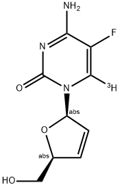 2',3'-DIDEHYDRO-2',3'-DIDEOXY-5-FLUORO-BETA-D-CYTIDINE, [6-3H]- Struktur