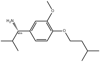 (1S)-1-[3-METHOXY-4-(3-METHYLBUTOXY)PHENYL]-2-METHYLPROPYLAMINE Struktur