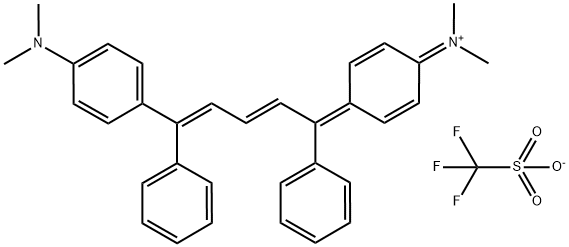 1,5-BIS-(4-DIMETHYLAMINOPHENYL)-1,5-DIPHENYL-2,4-PENTADIEN-1-OL-TRIFLUOROMETHANE SULFONATE Struktur