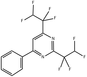 2,4-BIS(1,1,2,2-TETRAFLUOROETHYL)-6-PHENYLPYRIMIDINE Struktur