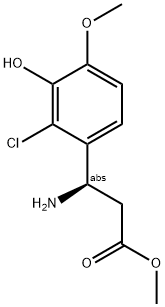 METHYL (3R)-3-AMINO-3-(2-CHLORO-3-HYDROXY-4-METHOXYPHENYL)PROPANOATE Struktur