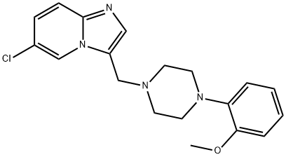 6-CHLORO-3-([4-(2-METHOXYPHENYL)PIPERAZINO]METHYL)IMIDAZO[1,2-A]PYRIDINE Struktur