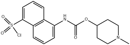 (5-CHLOROSULFONYL-NAPHTHALEN-1-YL)-CARBAMIC ACID 1-METHYL-PIPERIDIN-4-YL ESTER Struktur