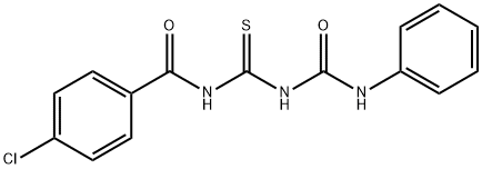 (4-CHLOROPHENYL)-N-(((PHENYLAMINO)CARBONYLAMINO)THIOXOMETHYL)FORMAMIDE Struktur