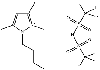 1-BUTYL-2,3,5-TRIMETHYLPYRAZOLIUM BIS(TRIFLUOROMETHANESULFONYL)IMIDE Struktur