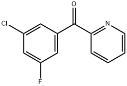 2-(3-CHLORO-5-FLUOROBENZOYL)PYRIDINE Struktur