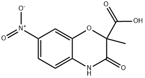 2-METHYL-7-NITRO-3-OXO-3,4-DIHYDRO-2H-1,4-BENZOXAZINE-2-CARBOXYLIC ACID Struktur