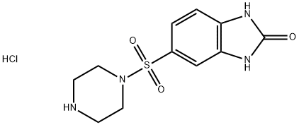 5-(PIPERAZIN-1-YLSULFONYL)-1,3-DIHYDRO-2H-BENZIMIDAZOL-2-ONE HYDROCHLORIDE Struktur