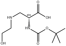 BOC-(R)-2-AMINO-3-(ETHANOLAMINO)PROPANOIC ACID Struktur