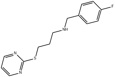 N-(4-FLUOROBENZYL)-3-(PYRIMIDIN-2-YLTHIO)PROPAN-1-AMINE Struktur