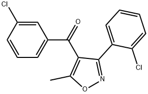 4-(3-CHLOROBENZOYL)-3-(2-CHLOROPHENYL)-5-METHYLISOXAZOLE Struktur