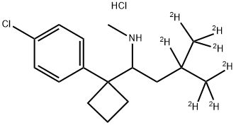 N-MONODESMETHYL SIBUTRAMINE-D7 HCL Struktur