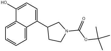 1-BOC-3-(4-HYDROXY-NAPHTHALEN-1-YL)-PYRROLIDINE Struktur