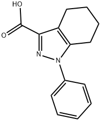 1-PHENYL-4,5,6,7-TETRAHYDRO-1H-INDAZOLE-3-CARBOXYLIC ACID Struktur