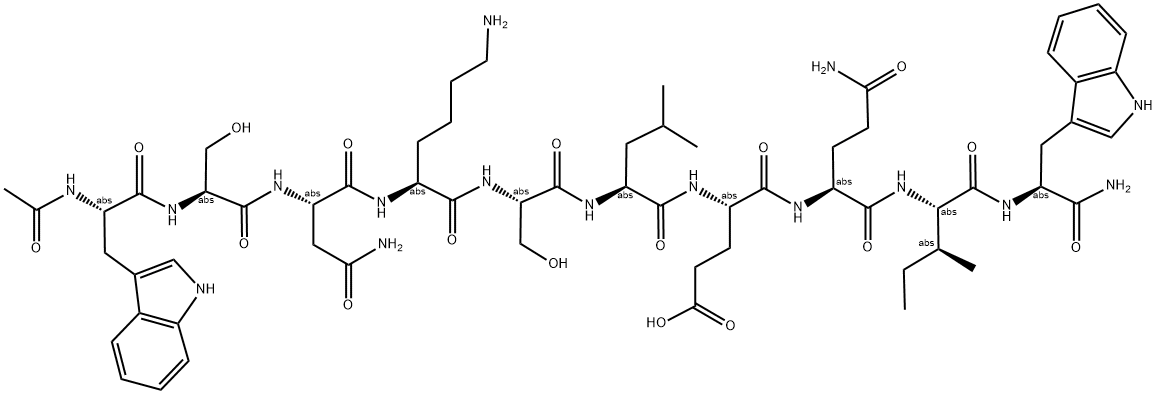 AC-WSNKSLEQIW-AMIDE Struktur