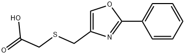 ([(2-PHENYL-1,3-OXAZOL-4-YL)METHYL]THIO)ACETIC ACID Struktur