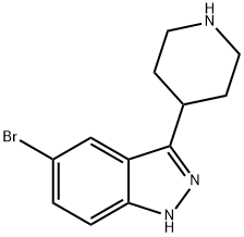 5-BROMO-3-PIPERIDIN-4-YL-1H-INDAZOLE Struktur