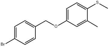 4-BROMOBENZYL-(3-METHYL-4-METHYLTHIOPHENYL)ETHER Struktur