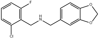 1-(1,3-BENZODIOXOL-5-YL)-N-(2-CHLORO-6-FLUOROBENZYL)METHANAMINE Struktur