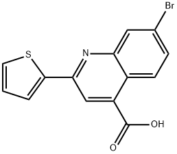 7-BROMO-2-THIEN-2-YLQUINOLINE-4-CARBOXYLIC ACID Struktur