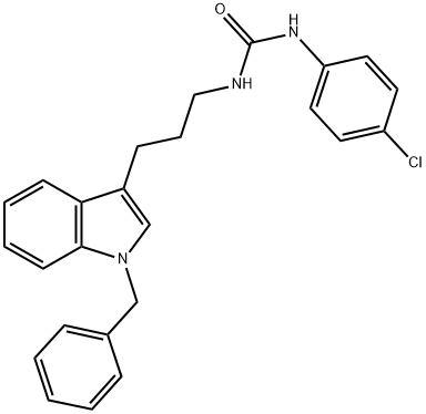 N-[3-(1-BENZYL-1H-INDOL-3-YL)PROPYL]-N'-(4-CHLOROPHENYL)UREA Struktur