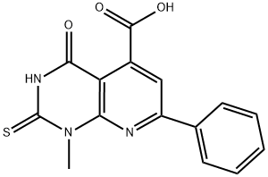 1-METHYL-4-OXO-7-PHENYL-2-THIOXO-1,2,3,4-TETRAHYDROPYRIDO[2,3-D]PYRIMIDINE-5-CARBOXYLIC ACID Struktur