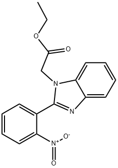 [2-(2-NITRO-PHENYL)-BENZOIMIDAZOL-1-YL]-ACETIC ACID ETHYL ESTER Struktur