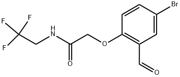 2-(4-BROMO-2-FORMYLPHENOXY)-N-(2,2,2-TRIFLUOROETHYL)ACETAMIDE Struktur