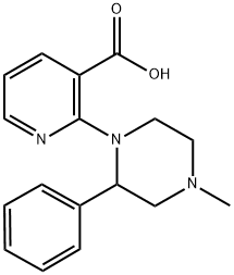 1-(3-CARBOXYPYRIDYL-2)-2-PHENYL-4-METHYL PIPERAZINE Struktur