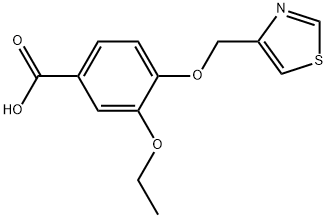 3-ETHOXY-4-(1,3-THIAZOL-4-YLMETHOXY)BENZOIC ACID Struktur