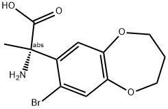 (2S)-2-AMINO-2-(8-BROMO(2H,3H,4H-BENZO[B]1,4-DIOXEPIN-7-YL))PROPANOIC ACID Struktur