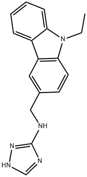 N-((9-ETHYL-9H-CARBAZOL-3-YL)METHYL)-1H-1,2,4-TRIAZOL-3-AMINE Struktur