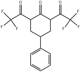 4-PHENYL-2,6-BIS(TRIFLUOROACETYL)CYCLOHEXANONE Struktur