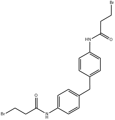 3-BROMO-N-(4-[4-(3-BROMO-PROPIONYLAMINO)-BENZYL]-PHENYL)-PROPIONAMIDE Struktur