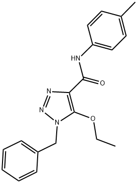 1-BENZYL-5-ETHOXY-N-(4-METHYLPHENYL)-1H-1,2,3-TRIAZOLE-4-CARBOXAMIDE Struktur