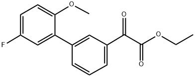 ETHYL 3-(3-FLUORO-6-METHOXYPHENYL)BENZOYLFORMATE Struktur