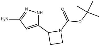 2-(3-AMINO-1H-PYRAZOL-5-YL)-AZETIDINE-1-CARBOXYLIC ACID TERT-BUTYL ESTER Struktur