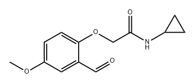 N-CYCLOPROPYL-2-(2-FORMYL-4-METHOXYPHENOXY)ACETAMIDE Struktur