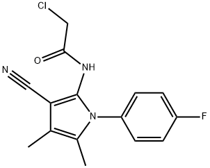 2-CHLORO-N-[3-CYANO-1-(4-FLUOROPHENYL)-4,5-DIMETHYL-1H-PYRROL-2-YL]ACETAMIDE Struktur