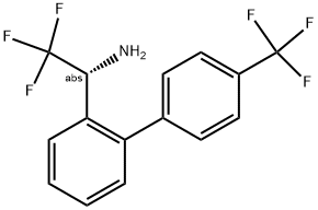 (1R)-2,2,2-TRIFLUORO-1-(2-[4-(TRIFLUOROMETHYL)PHENYL]PHENYL)ETHYLAMINE Struktur