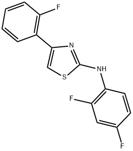 2-(2,4-DIFLUOROPHENYL)AMINO-4-(2-FLUOROPHENYL)THIAZOLE Struktur